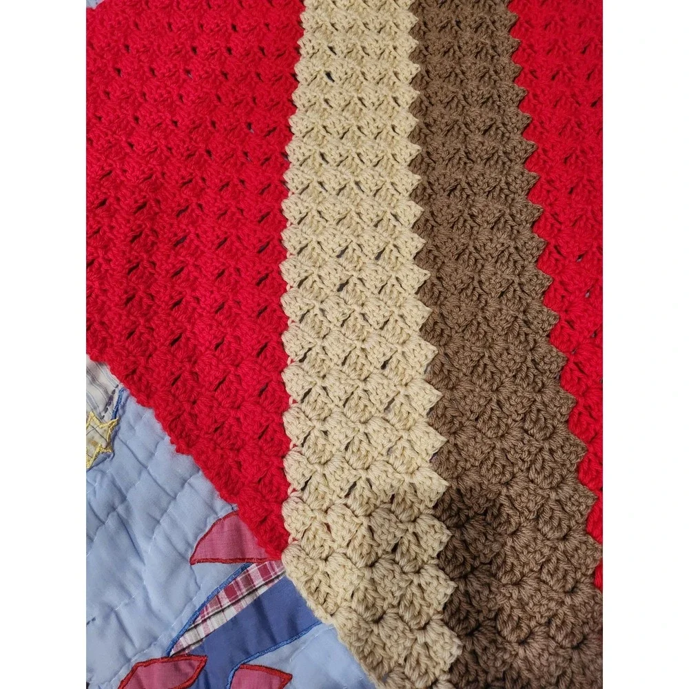 Vintage Style~Crochet Afghan~Multicolor~ 38